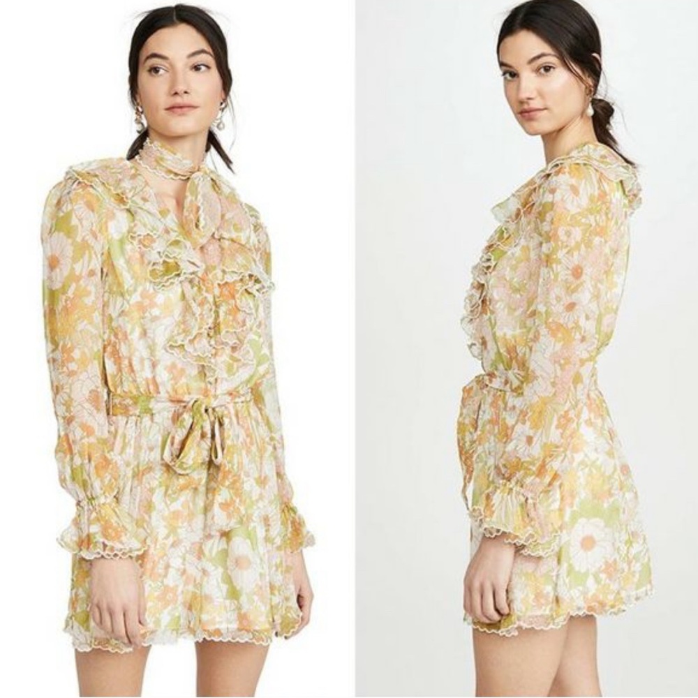 Zimmermann Super Eight Scalloped playsuit Size 0